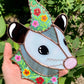Pansy Opossum Stained Glass Suncatcher