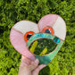 Iridescent Lovely Frog Stained Glass Suncatcher