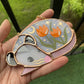 Mini Sleepy Orange Tulip Opossum Stained Glass Ornament