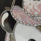 Baby Pink Cowgirl Opossum Stained Glass Suncatcher