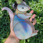 Acorn Wizard Opossum Stained Glass Suncatcher