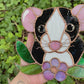 Flower Rat Stained Glass Suncatcher