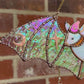Celestial Bat Stained Glass Suncatcher