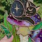 Large Mushroom Cat Stained Glass Suncatcher