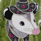 Black Heart Cowboy Opossum Stained Glass