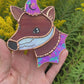 Iridescent Mini Wizard Fox Stained Glass Suncatcher