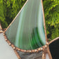 Swirly Green Aventurine Wizard Opossum Stained Glass Suncatcher