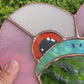 Iridescent Lovely Frog Stained Glass Suncatcher