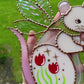 Spring Fairy Rat Stained Glass Suncatcher