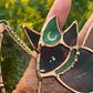 Wizard Bat Stained Glass Suncatcher