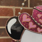 Pink Heart Cowgirl Opossum Stained Glass Suncatcher