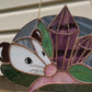 Amethyst Crystal Guardian Opossum Stained Glass Opossum