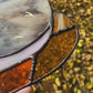 Fall Leaf Opossum Stained Glass Suncatcher