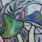 Full Iridescent Green Mushroom Moon Suncatcher