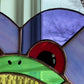 Purple Heart Frog Stained Glass Suncatcher
