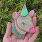 Tan Wizard Rat Mini Stained Glass Suncatcher