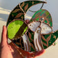 Emerald Green Mushmoon Stained Glass Suncatcher