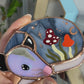 Mini Mushroom Opossum Stained Glass Ornament
