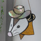Golden Yellow Cowboy Opossum Suncatcher
