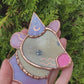 Copper and Pink Tan Wizard Rat Mini Stained Glass Suncatcher