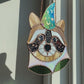 Wizard Raccoon Stained Glass Suncatcher