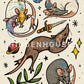 Traditional Tattoo Rat Flash Sheet Print- 8.5" x 11"
