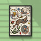 Traditional Tattoo Rat Flash Sheet Print- 8.5" x 11"