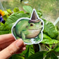 Wizard Frog Vinyl Waterproof Sticker 3"