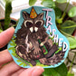 Trashed Raccoon Waterproof Vinyl Sticker 3"