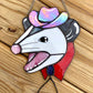 Made to Order: Cowboy Opossum Stained Glass Suncatcher