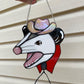 Made to Order: Cowboy Opossum Stained Glass Suncatcher