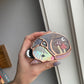 Irridescent Mushroom Opossum Stained Glass Ornament