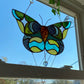 Celestial Luna Moth Stained Glass Suncatcher