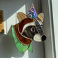 Wizard Raccoon Stained Glass Suncatcher