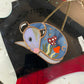 Mini Mushroom Opossum Stained Glass Ornament