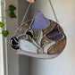 Purple Mushroom Opossum Stained Glass Suncatcher