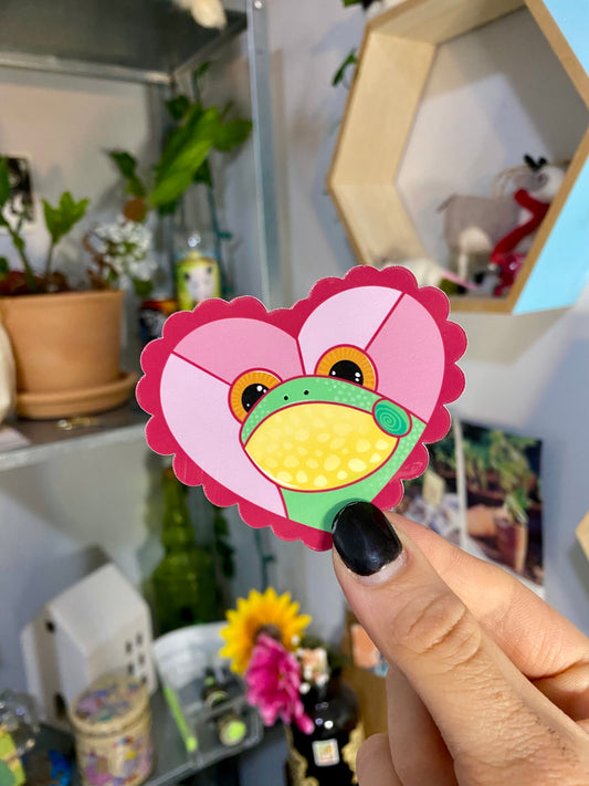 Lovely Frog Vinyl Waterproof Sticker 3"