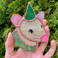 Tan Wizard Rat Mini Stained Glass Suncatcher