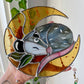 Sunkissed Opossum Moon Suncatcher