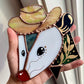 Golden Cowboy Opossum Suncatcher