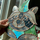 Jester Raccoon Stained Glass Suncatcher
