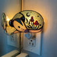 Mushroom Opossum Stained Glass Night Light