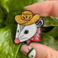 Cowboy Opossum Enamel Pin