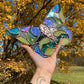 Celestial Luna Moth Stained Glass Suncatcher