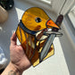 Feisty Finch Stained Glass Suncatcher