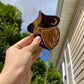 Golden Acorn Stained Glass Suncatcher- Yellow