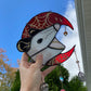 Spooky Crescent Moon Opossum Suncatcher