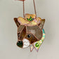 CRACKED! Raccoon Cowboy Stained Glass Suncatcher