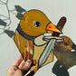 Feisty Finch Stained Glass Suncatcher