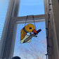 Feisty Finch Stained Glass Suncatcher